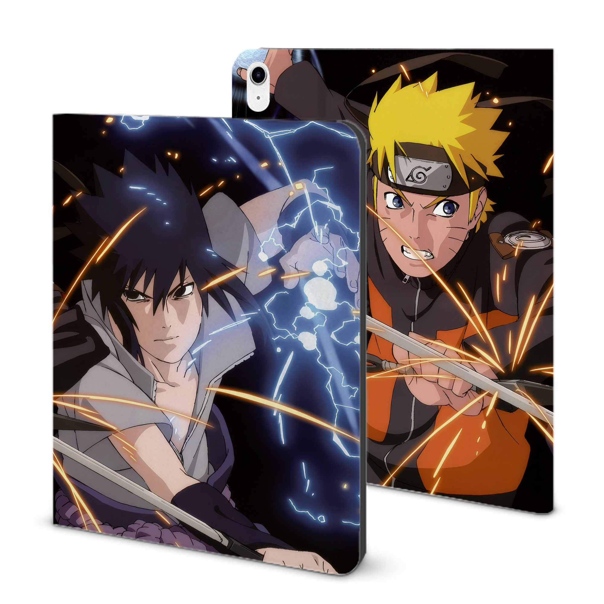 （画像用） NARUTO -ナルト- NARUTO -ナルト- 疾風伝 IPad ケース ブック型 PUレザー TPU 耐衝撃 軽量 薄型 ペン収納なし 全面保護 IPad 各モデル対応